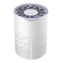 Portable Air Purifier for Indoor Air Quality, Ultra Quiet Desktop Air Cleaner with Dual-Channel 360-Degree Air Inlets and One-Button Control,