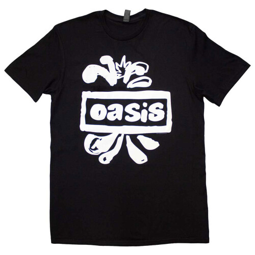 Oasis (S, Black) Oasis Splat Band Logo T Shirt