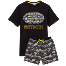 DC Comics Short Sleeve Short Leg Pyjama Set (Mens Black)