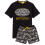 DC Comics DC Comics Short Sleeve Short Leg Pyjama Set (Mens Black) 1