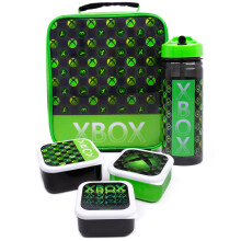 Xbox Lunch Bag Bottle and 3 Snack Pot (Boys Green)
