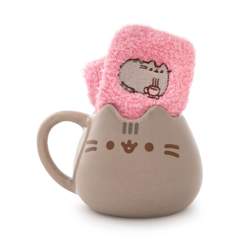Pusheen Mug and Sock Gift Set (Womens Brown)