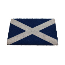 St Andrews Cross Coir Mat 60x40 Scottish Flag Durable Indoor Outdoor Use Rubber