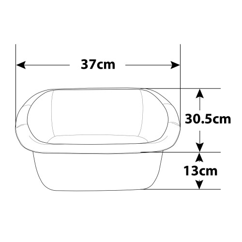 Large High Grade Plastic Rectangular Washing Bowl Kitchen Sink Basin Dish Wash 2