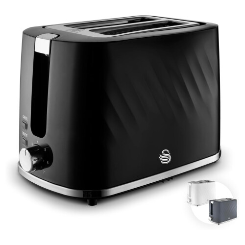 Swan Swan Windsor 2 Slice Toaster ST14071BLK (Black) 2