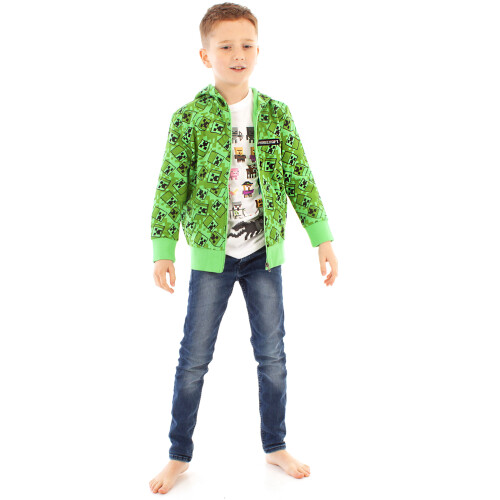 Minecraft Minecraft Hoodie (Boys Green) 1