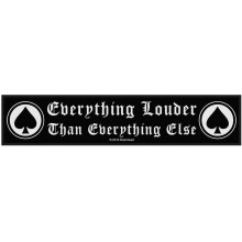 Motorhead Patch Everything Louder band logo new Official woven strip 21cm x 5cm)