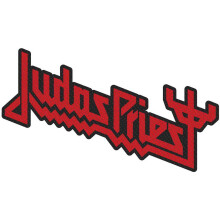 Judas Priest Woven Patch Logo Cut Out new Official Red