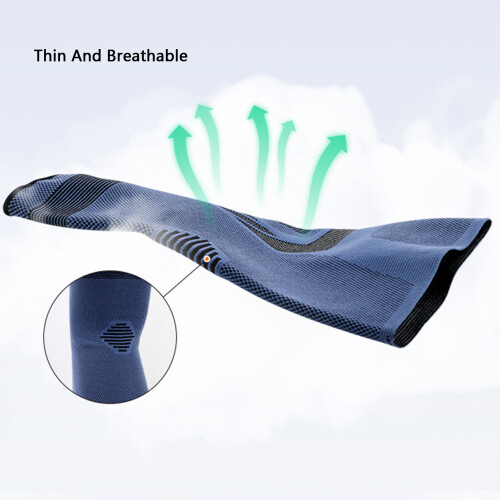 Breathable Nylon Knee Pad Protector M Dark Blue, Adjustable Fit 2