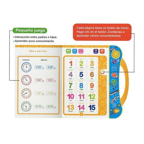 Electric Language Learning Book for Kids, Interactive Plastic Toy 2