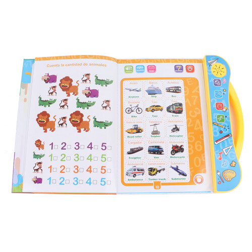 Electric Language Learning Book for Kids, Interactive Plastic Toy