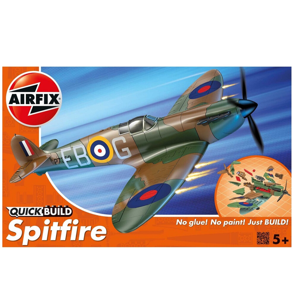 Airfix Quick Build Spitfire Aircraft Model Kit - J6000 Quick -  airfix spitfire model quick build kit j6000 aircraft quickbuild