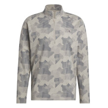 (L, Putty Beige) adidas Golf Mens 2025 GO-TO Printed Stretch Sustainable 1/4 Zip Sweater