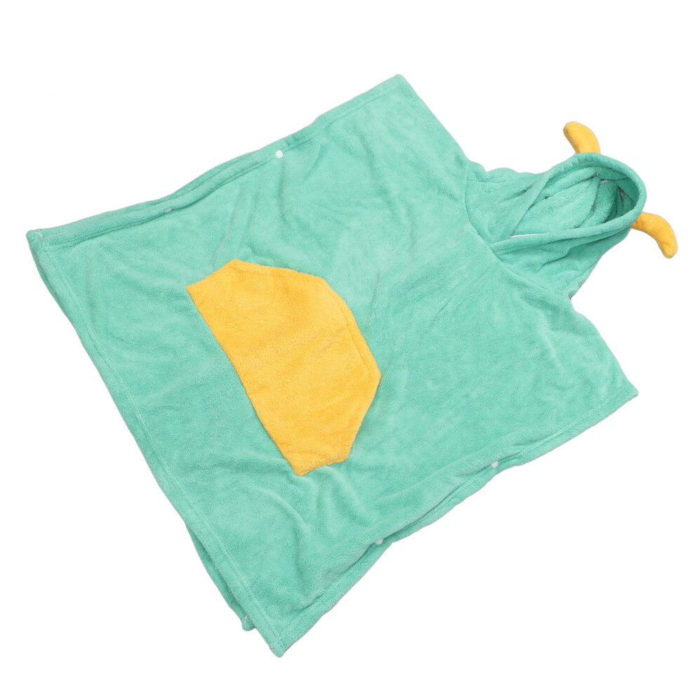 Kids Green Dinosaur Hooded Bath Towel 70X140cm Soft Coral Fleece Green,Orange