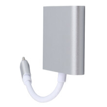 Aluminium USB-C Dock 3-in-1 4K HDMI 5Gbps 60W PD Hub, 16x6x1cm