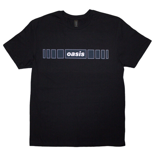 Oasis (Black, Small) Oasis T-Shirt: Horizontal Bars Logo (Black)