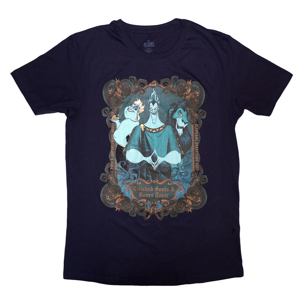 Disney (Blue, XX-Large) T-Shirt: Villains Crushed Souls