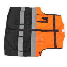 Sicherheitsreflektorweste mit Reißverschluss für Motorradfahren in Orange, Größe XL