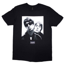 (L, Black) Oasis Noel & Liam Square Photo T Shirt
