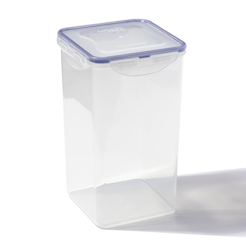 Lock & Lock Square Storage Container, 4 L - Clear/Blue