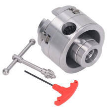 Alloy Steel Wood Lathe Chuck with Anti-Release Spindle Lock Precision Jaw Control for 1IN x 8TPI Threading Machines