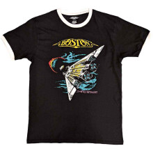 (XXL, Black) Boston US Tour '87 Ringer T Shirt