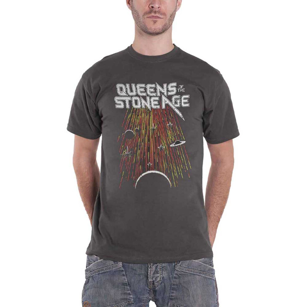 Queens Of The Stone Age (S, Charcoal) Meteor Shower T Shirt