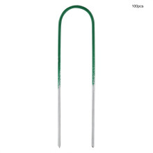 Ground Spike for Garden Anchoring, U Shaped Heavy Duty Landscape Staple with Sharp Ends, Rust Resistant Stake for Artificial Grass Weed Barrier