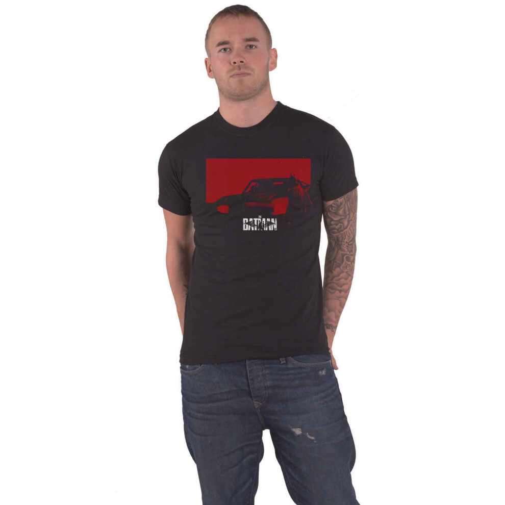 Dc Comics Unisex T-Shirt: The Batman Red Car (Medium) - Clothing