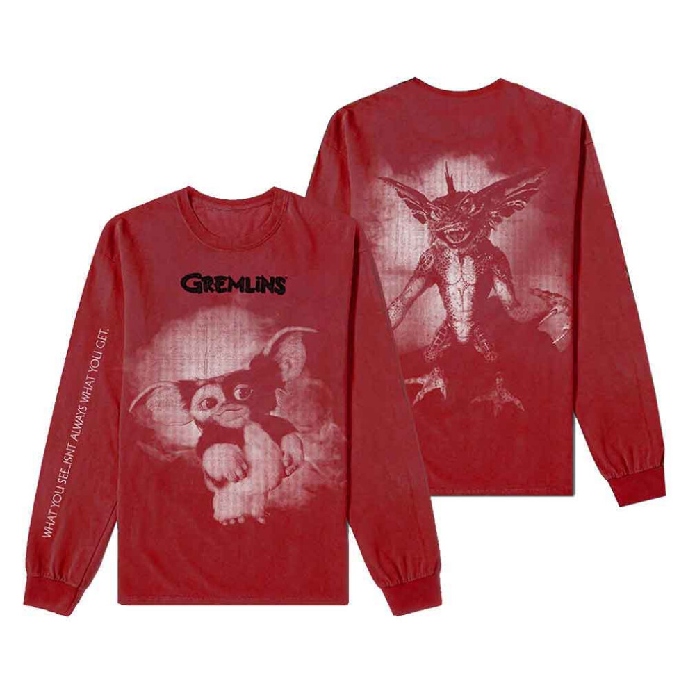 Warner Bros (Xxl, ) Gremlins Graphic Long Sleeve T Shirt Red