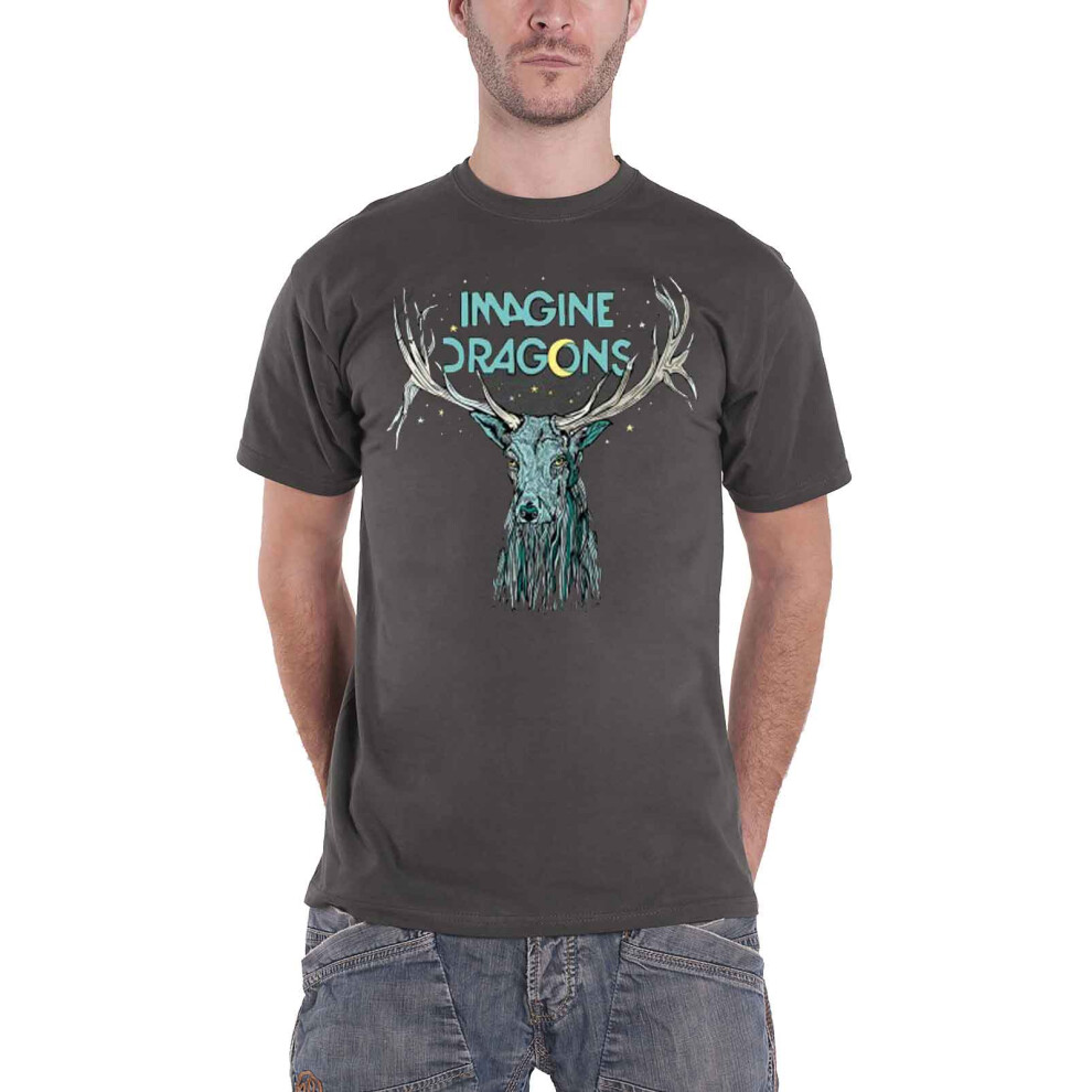 Imagine Dragons (Large) 'Elk In Stars' (Charcoal) T-Shirt