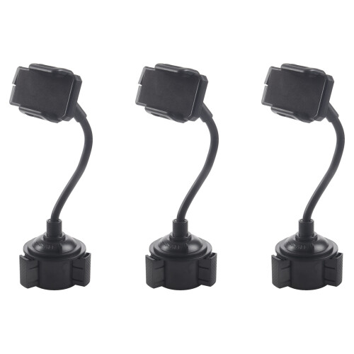 3X Universal Car Mount Adjustable Gooseneck Cup Holder Cradle for Cell Phone