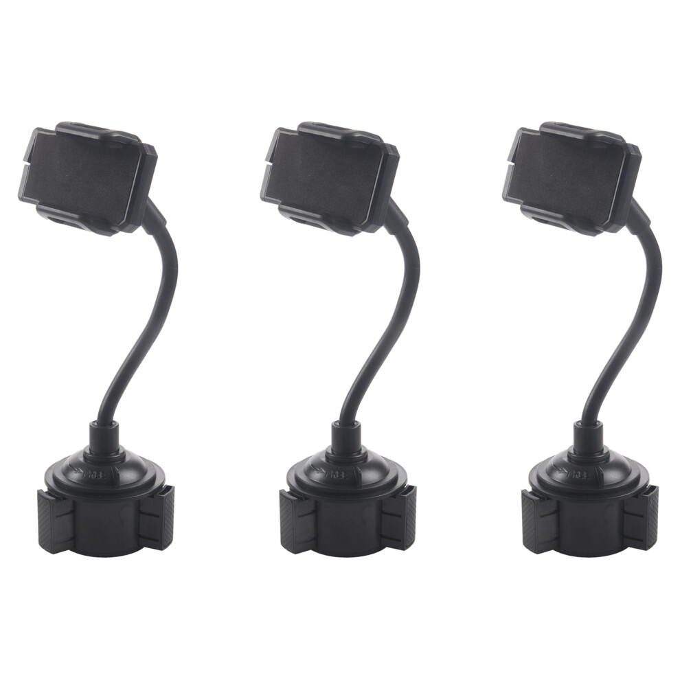 Exogio 3X Universal Car Mount Adjustable Gooseneck Cup Holder Cradle For Cell Phone