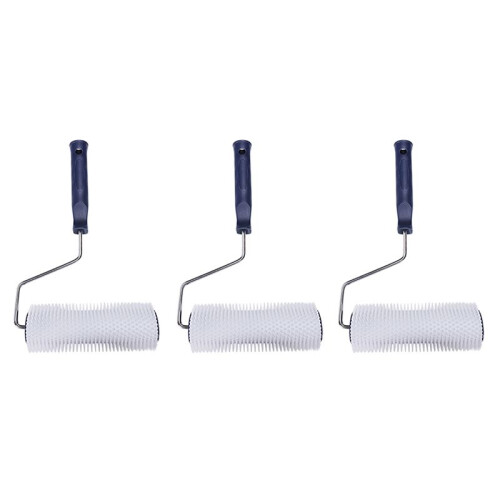 3X 7 Zoll Kunststoffgriff Stachelwalze