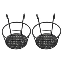 2X Metal Flower Holder Shelf Stand Hanging Pots Basket Plant Garden Wall Storage