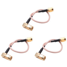 3pcs 6 Inch SMA Male to SMA Right Angle Male Plug Jumper Pigtail Cable RG316