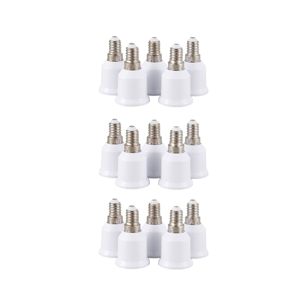 Exogio 15 Pcs E14, E27 Adapter Base Screw Led Light Bulb Bulb Socket Converter, White