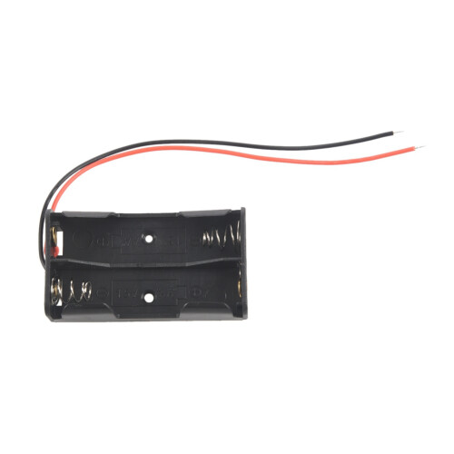 10 Pcs 2 x 1.5V AA Battery Holder Case Box Black W Wire Leads 2