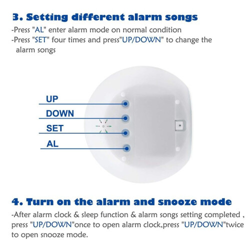 3X Kids Alarm Clock - Wake  Light Digital Clock with 7 Colors Changing, Press Control and Snooze Function for Bedrooms 2