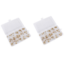 2 set M2 M3 M4 M5 Female Thread Knurled Brass Threaded Insert Embedment Nut for 3D Printing Threaded Heat Set Inserts