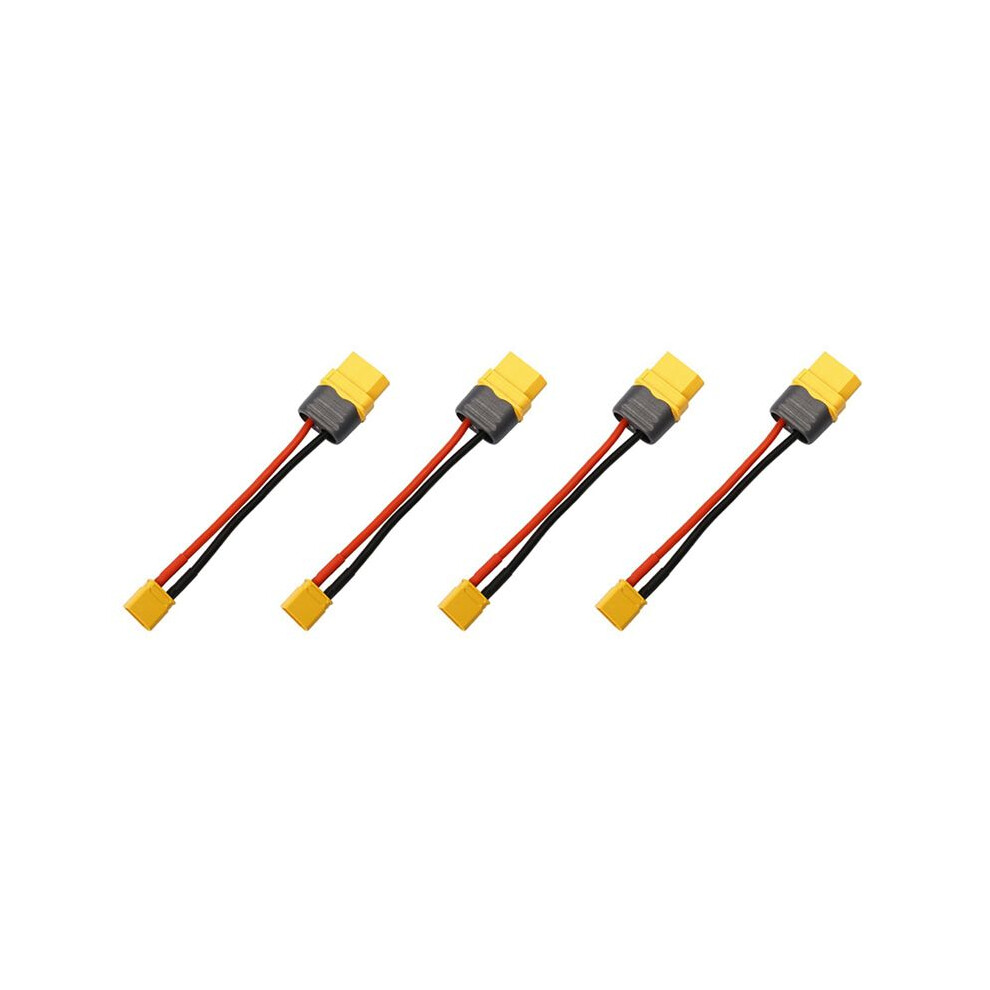 4X Rc Battery Cable Amass Xt60 To Xt30 T-Plug Connector Male Female Connector Plug With 16Awg Silicone Wire 100Mm Exogio