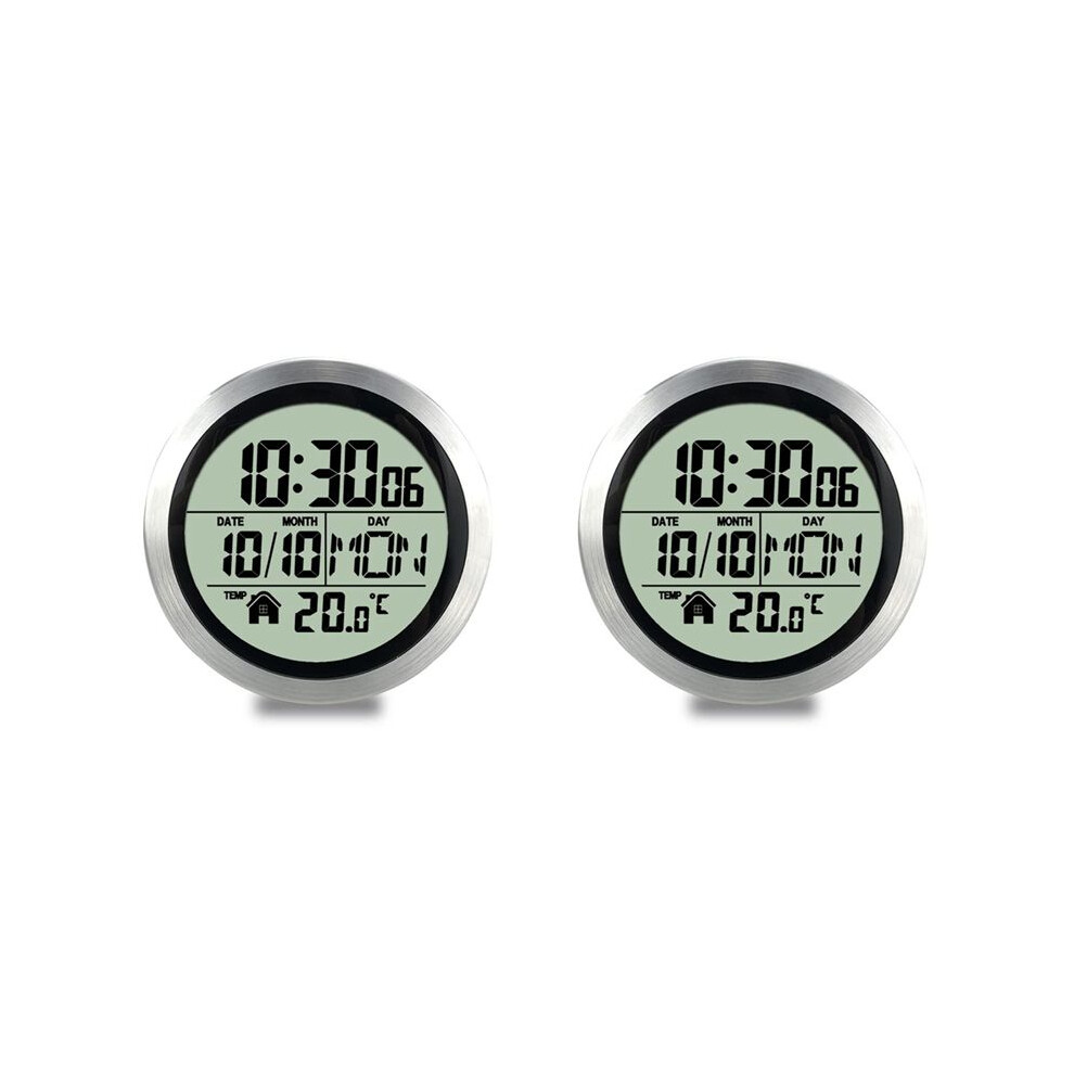 Exogio 2X Digital Shower Clock Waterproof, Bathroom Timer Clock, Digital Kitchen Wall Clock, No Punching Suction Cup Clock