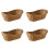 4X Cesta de Vime Tecida Oval Cesta de Servir, Cesta de Armazenamento de 11 Polegadas para Alimentos Frutas CosméTicos Armazenamento Tampo de Mesa e 1