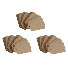 Pack 150 Rustikale 40mmx70mm Ueberbackene Kraftpapier Karte, Leeres Braunes Etikett, Hochzeitsbevorzugung, Geschenkanhaenger, DIY Etikett,