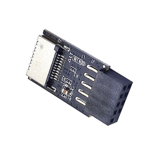 6X Motherboard USB2.0 9Pin to TYPE-C A-KEY Front Connector Converter USB3.2 TYPE-E Interface Header Adapter 2