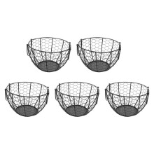 5X Eisen Ei Ablage Korb Snack Obst Korb Kreative Sammlung Keramik Henne Ornamente Dekoration Küche Zubehör B