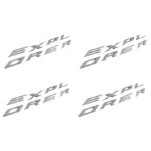 32X Explorer Auto Emblem Front Hood Emblem 3D Buchstaben Explorer Aufkleber Fit für  2011-2019 Explorer (Silber GläNzend)