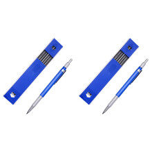 2pcs 2.0mm Mechanical Pencil Lead Pencil for Draft Drawing Carpenter Crafting Art Sketching with 24 Pcs Refill -