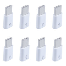 Universal USB Type C 3.1 Male to Micro-USB 2.0 5 Pin Female Data Adapter:8PC
