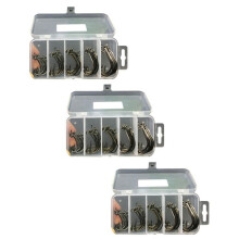 153 Stueck Angelhaken Kohlenstoffstahl Wurm Senko Koeder Jig Fisch Haken mit Kunststoff Box